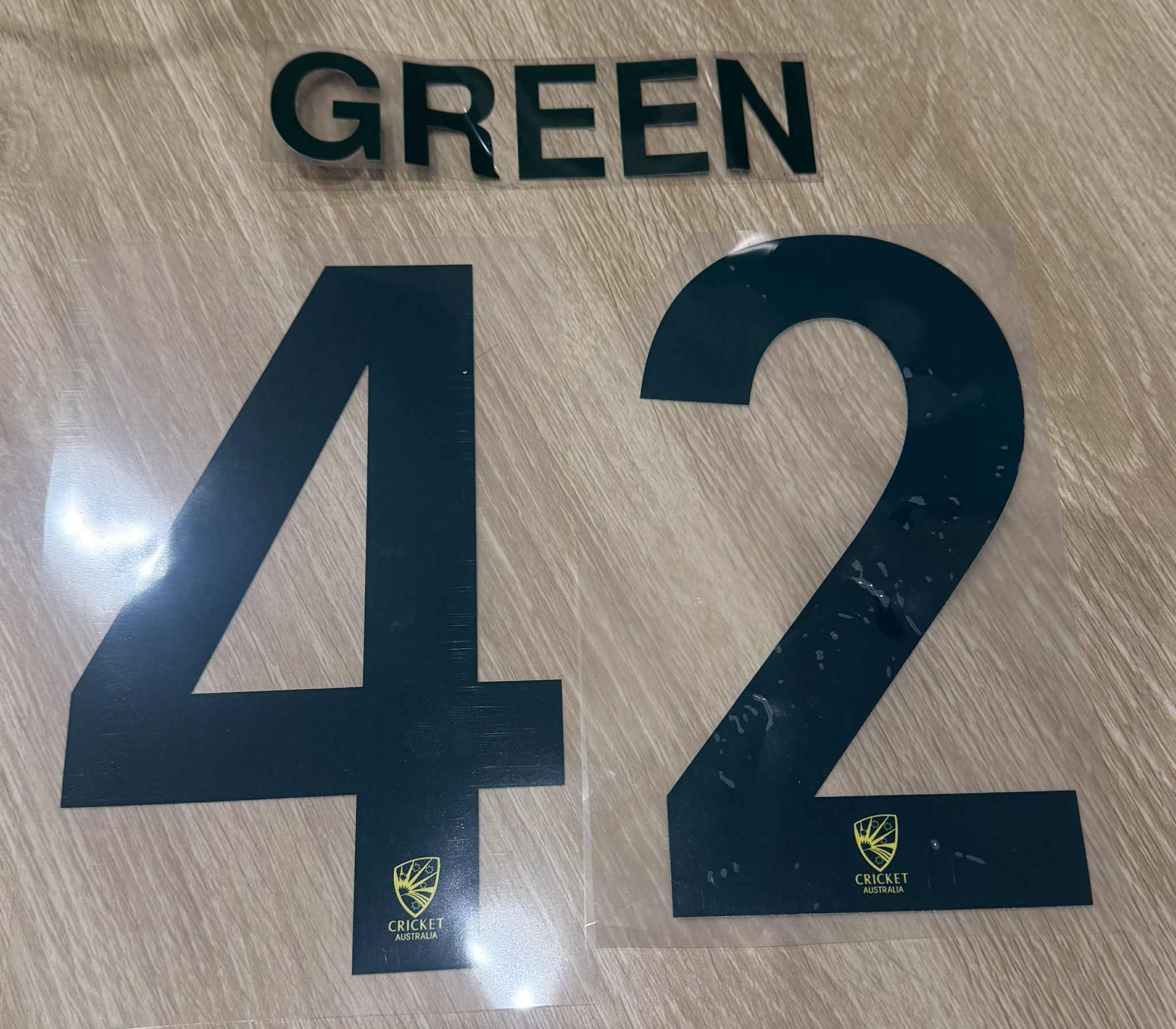 Cameron Green Official Cricket Australia Heat Press Name & Number Set - Adult