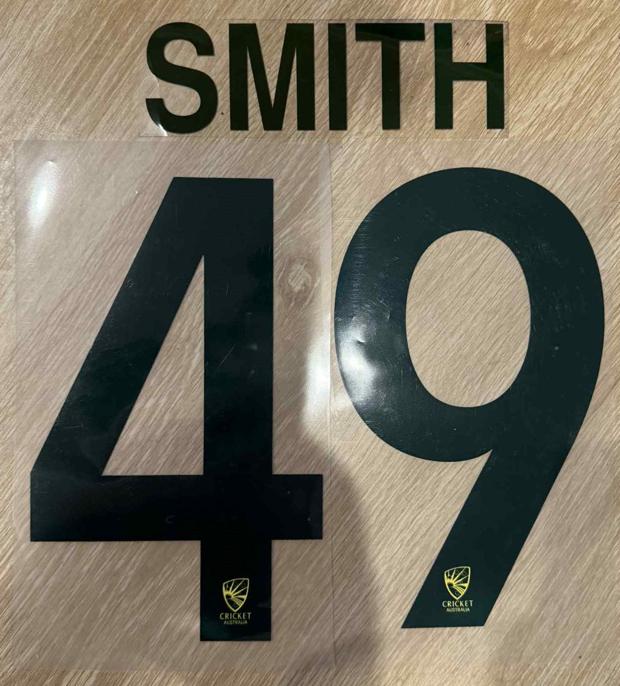 Steve Smith Official Cricket Australia Heat Press Name & Number Set - Adult