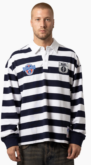 Carlton Blues Official Mitchell & Ness 1996 Centenary Rugby Polo