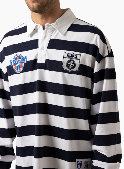Carlton Blues Official Mitchell & Ness 1996 Centenary Rugby Polo