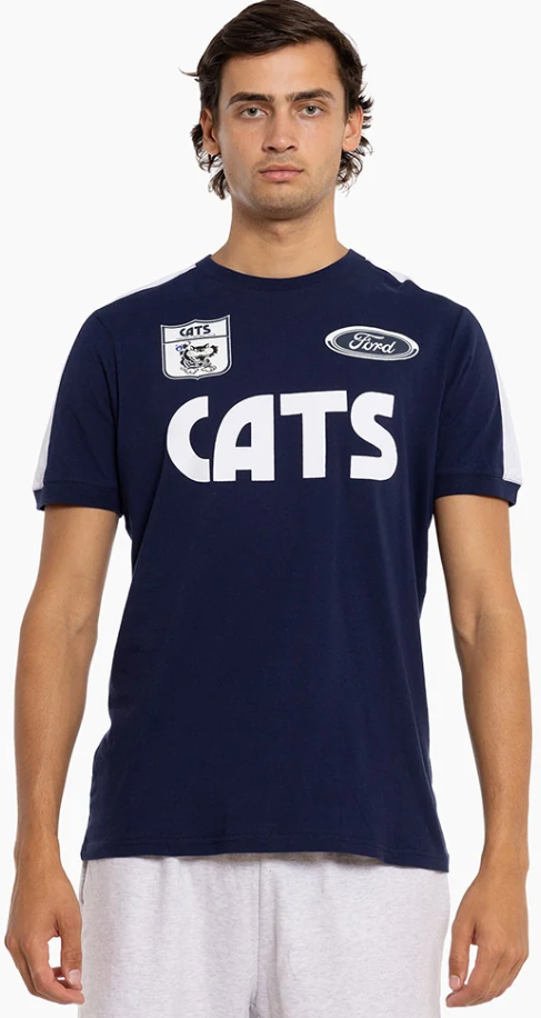 Geelong Cats Official AFL Adult Throwback Tee