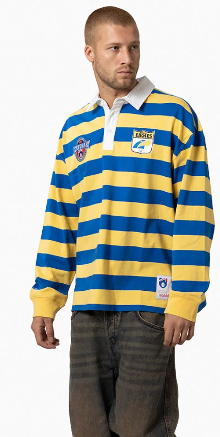 West Coast Eagles Official AFL 1996 Centenary Rugby Polo