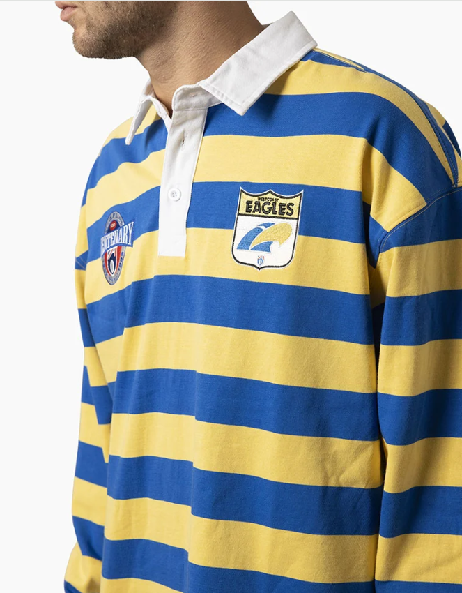 West Coast Eagles Official AFL 1996 Centenary Rugby Polo