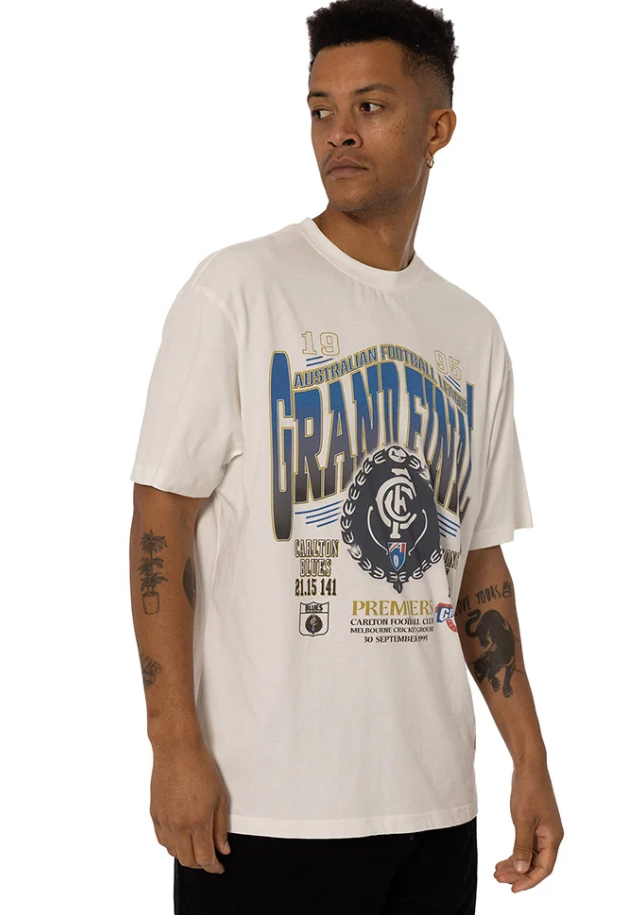 Carlton Blues Official Mitchell & Ness '95 Grand Final AFL News Tee