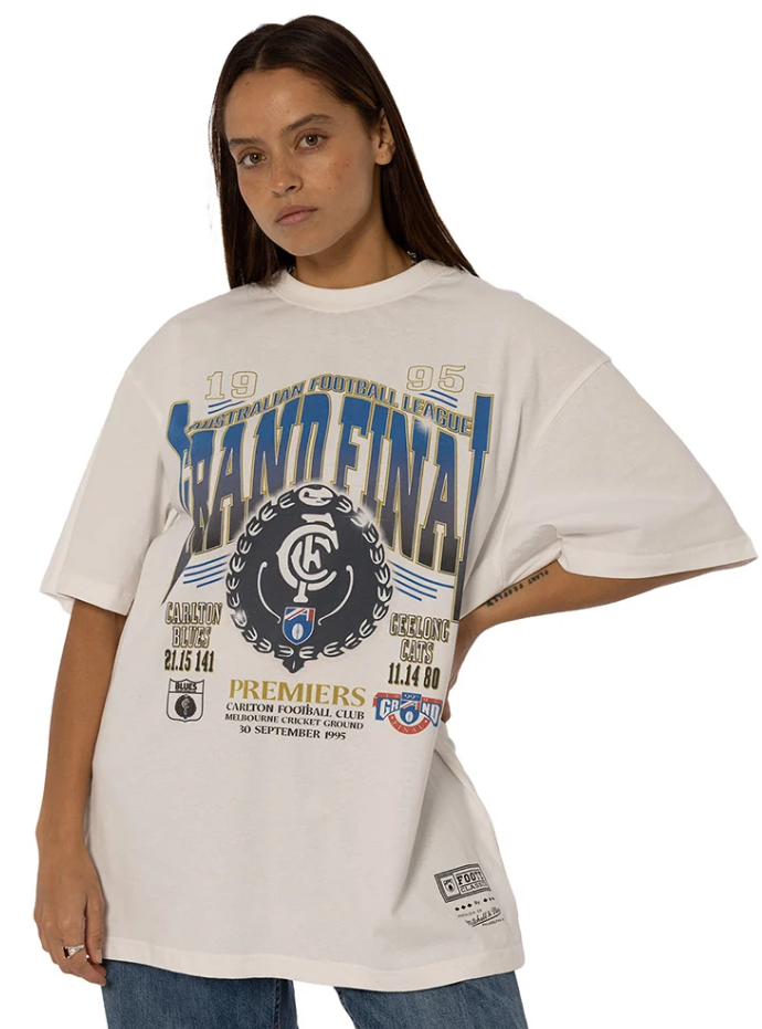 Carlton Blues Official Mitchell & Ness '95 Grand Final AFL News Tee