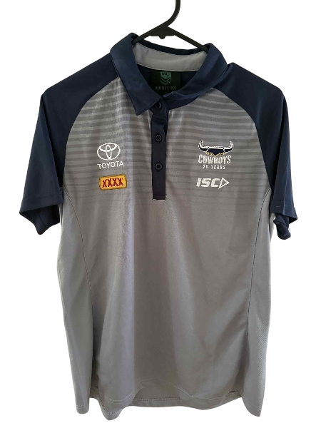 North Queensland Cowboys Official NRL Ladies Polo - Mid Grey