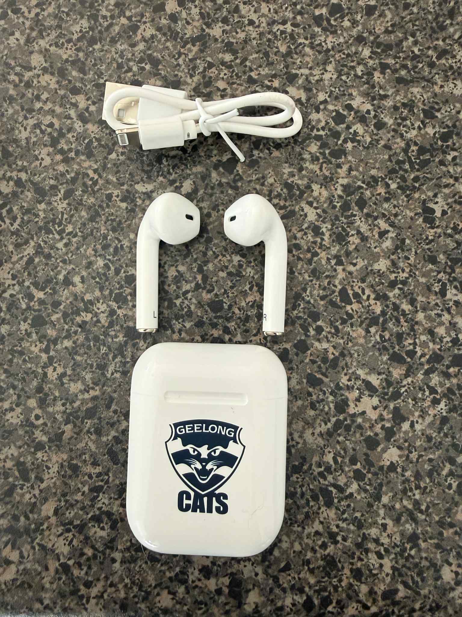 Geelong Cats Air Pod Style Headphones Bluetooth
